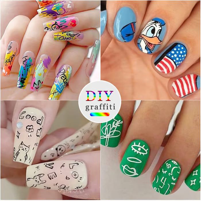 DIY Nail Art Pens - 12 Colors | Salon Quality Nails at home