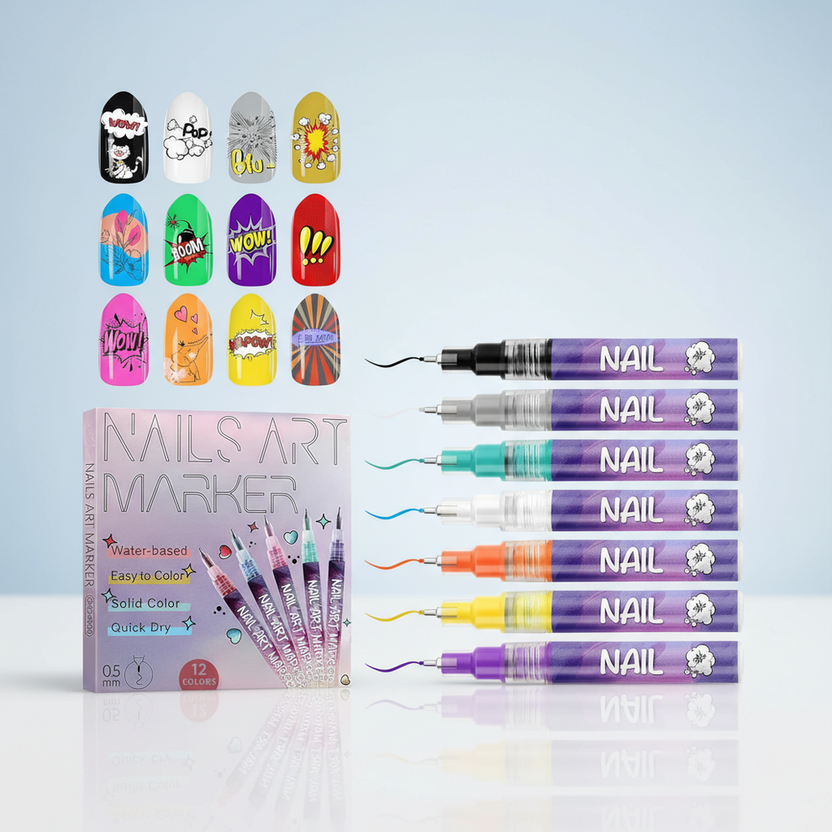 DIY Nail Art Pens - 12 Colors | Salon Quality Nails at home